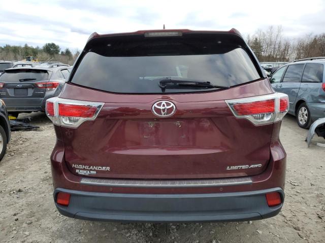 VIN 5TDDKRFHXFS207904 2015 Toyota Highlander, Limited no.6