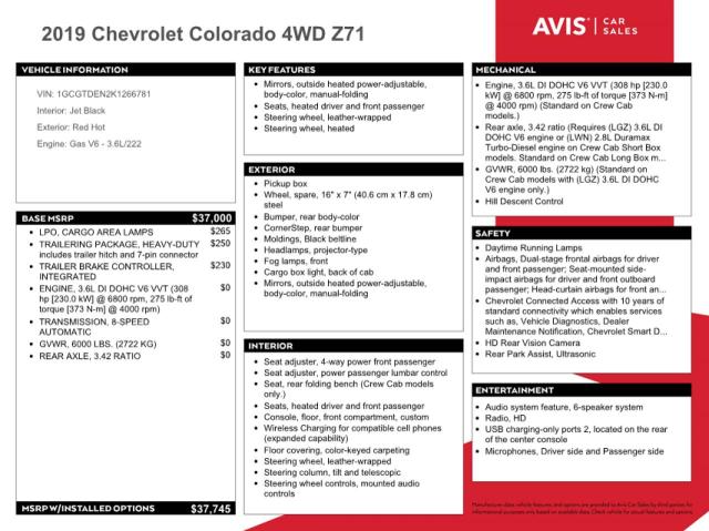 1GCGTDEN2K1266781 | 2019 CHEVROLET COLORADO Z