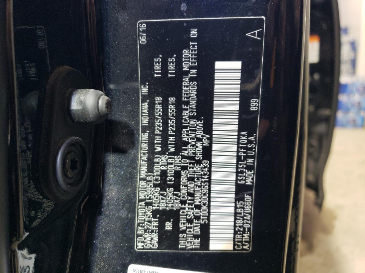 5TDDK3DC9GS143439 TOYOTA All Models 2016