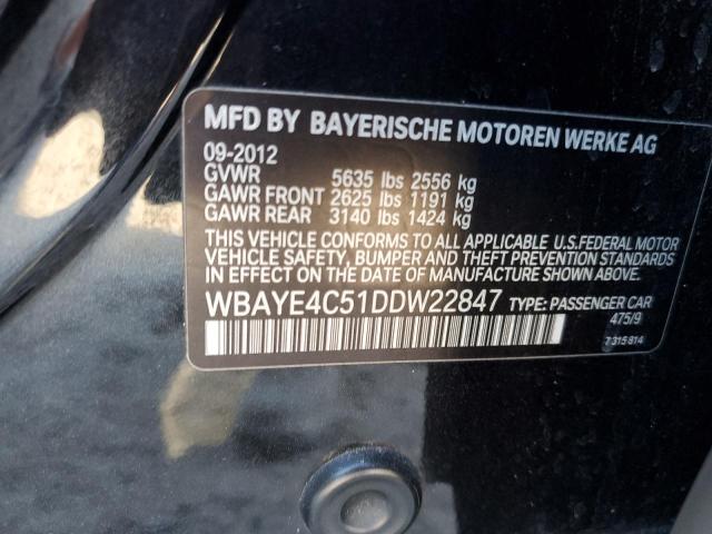 VIN WBAYE4C51DDW22847 2013 BMW 7 Series, 740 LI no.13