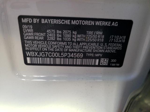 2020 BMW X1 SDRIVE2 - WBXJG7C00L5P34569