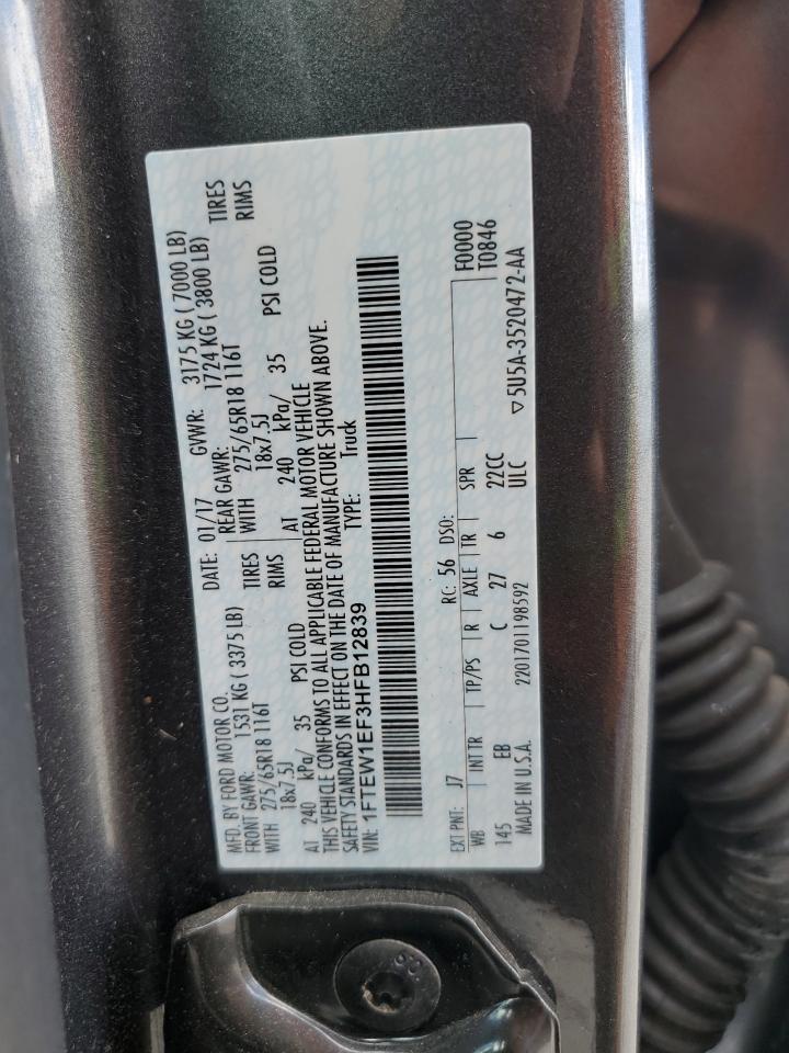 1FTEW1EF3HFB12839 FORD F-150 2017