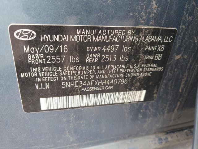 5NPE34AFXHH440796 | 2017 HYUNDAI SONATA SPO