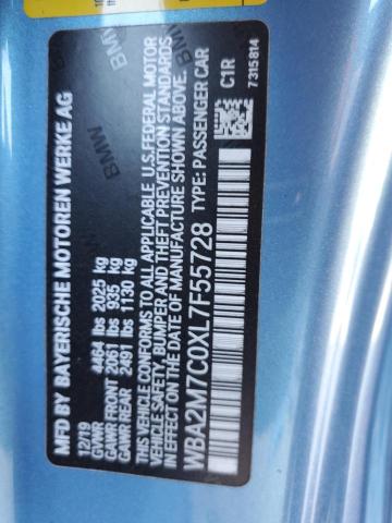2020 BMW 230I WBA2M7C0XL7F55728