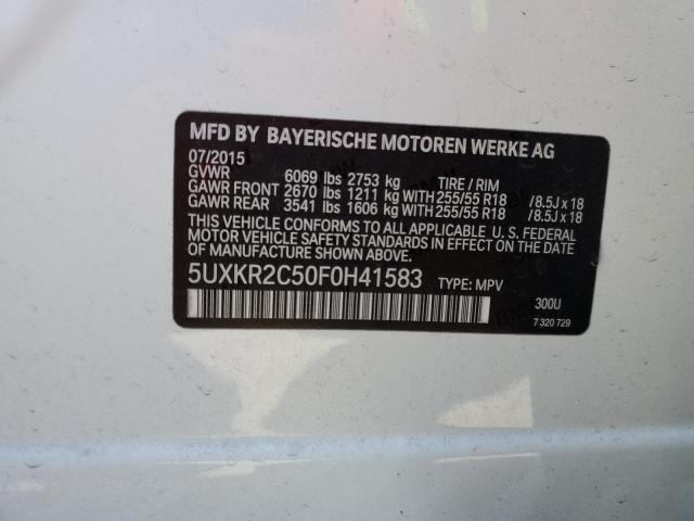 VIN 5UXKR2C50F0H41583 2015 BMW X5, Sdrive35I no.13