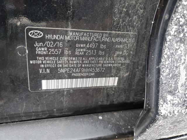 5NPE24AF9HH453672 | 2017 HYUNDAI SONATA SE