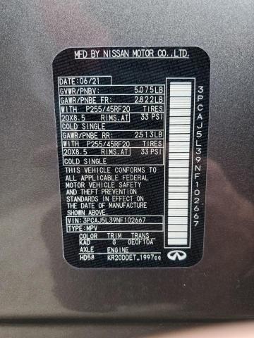2022 INFINITI QX55 SENSO - 3PCAJ5L39NF102667
