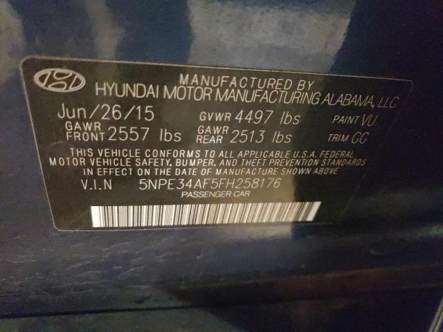 5NPE34AF5FH258176 | 2015 HYUNDAI SONATA SPO