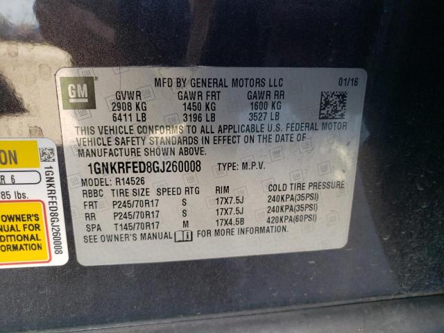 1GNKRFED8GJ260008 2016 Chevrolet Traverse Ls