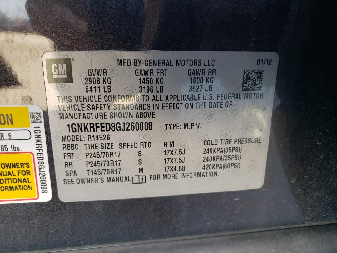1GNKRFED8GJ260008 2016 Chevrolet Traverse Ls 1GNKRFED8GJ260008 2016 Chevrolet Traverse Ls