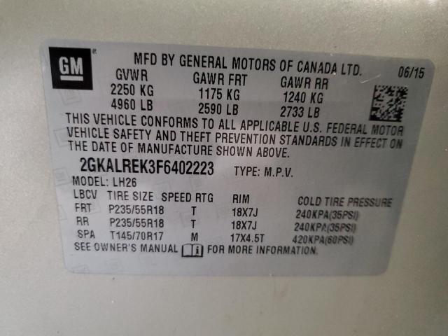 2015 GMC TERRAIN SL - 2GKALREK3F6402223