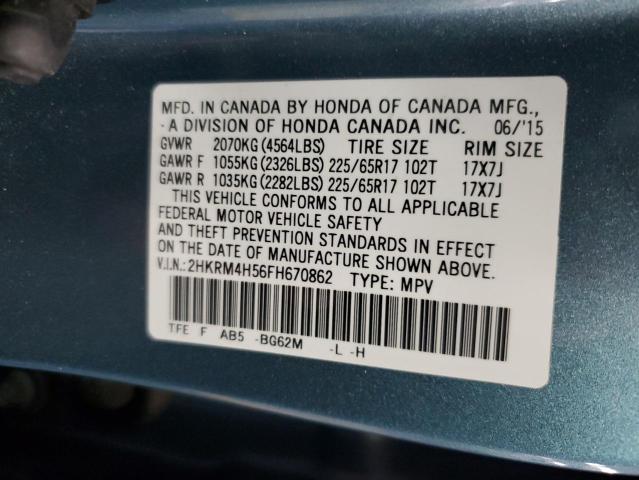 2HKRM4H56FH670862 | 2015 HONDA CR-V EX