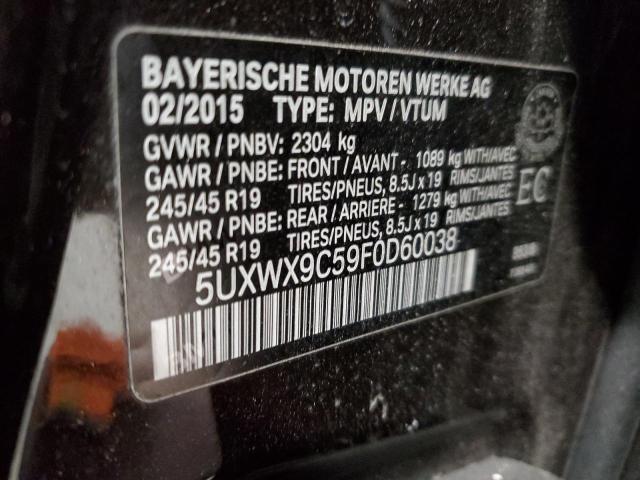 5UXWX9C59F0D60038 | 2015 BMW X3 XDRIVE2