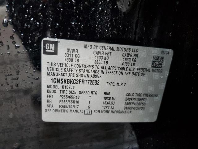 2015 CHEVROLET TAHOE K150 - 1GNSKBKC2FR172533