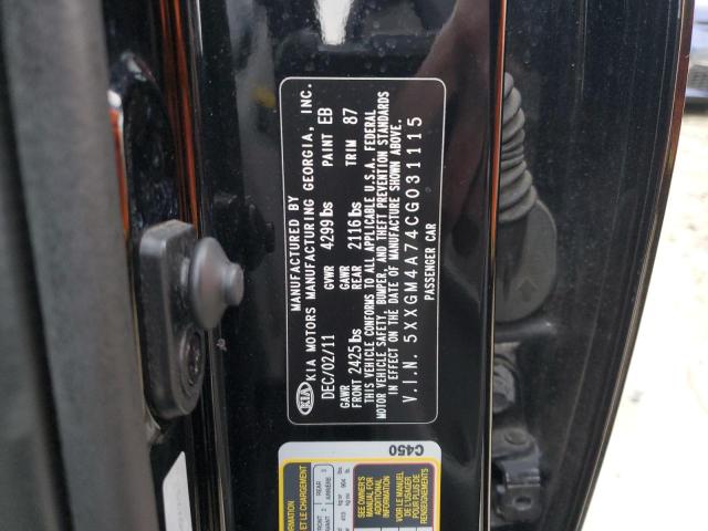 2012 Kia Optima Lx 2.4L(VIN: 5XXGM4A74CG031115