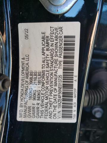 19XZE4F56NE013725 | 2022 HONDA INSIGHT EX