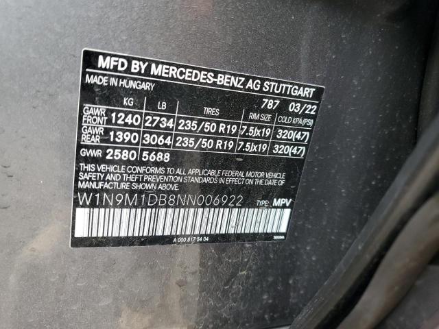 2022 MERCEDES-BENZ EQB 350 4M W1N9M1DB8NN006922