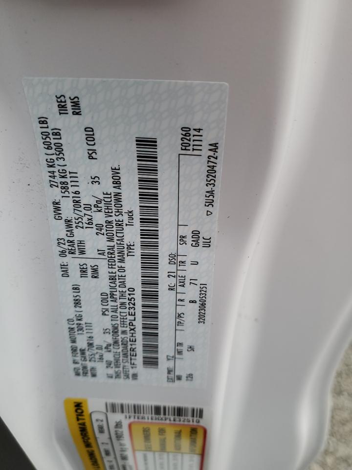 1FTER1EHXPLE32510 FORD RANGER 2023