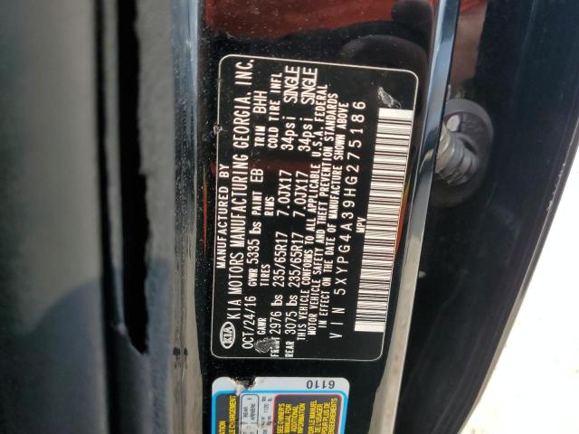 2017 KIA SORENTO 5XYPG4A39HG275186