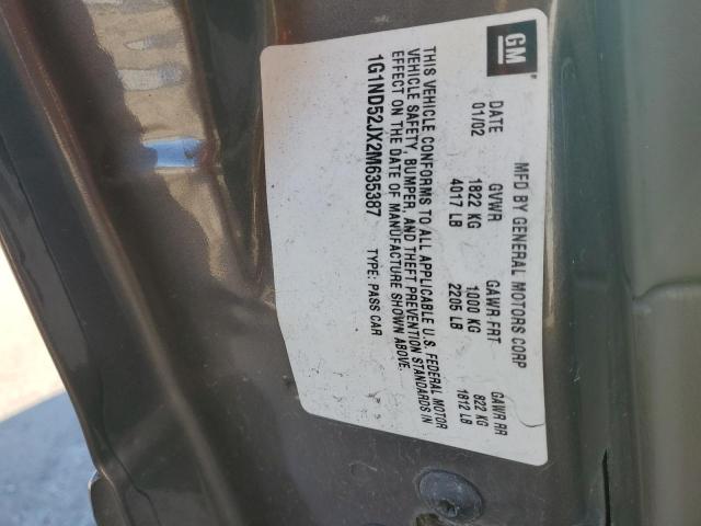 2002 Chevrolet Malibu VIN: 1G1ND52JX2M635387 Lot: 82167713