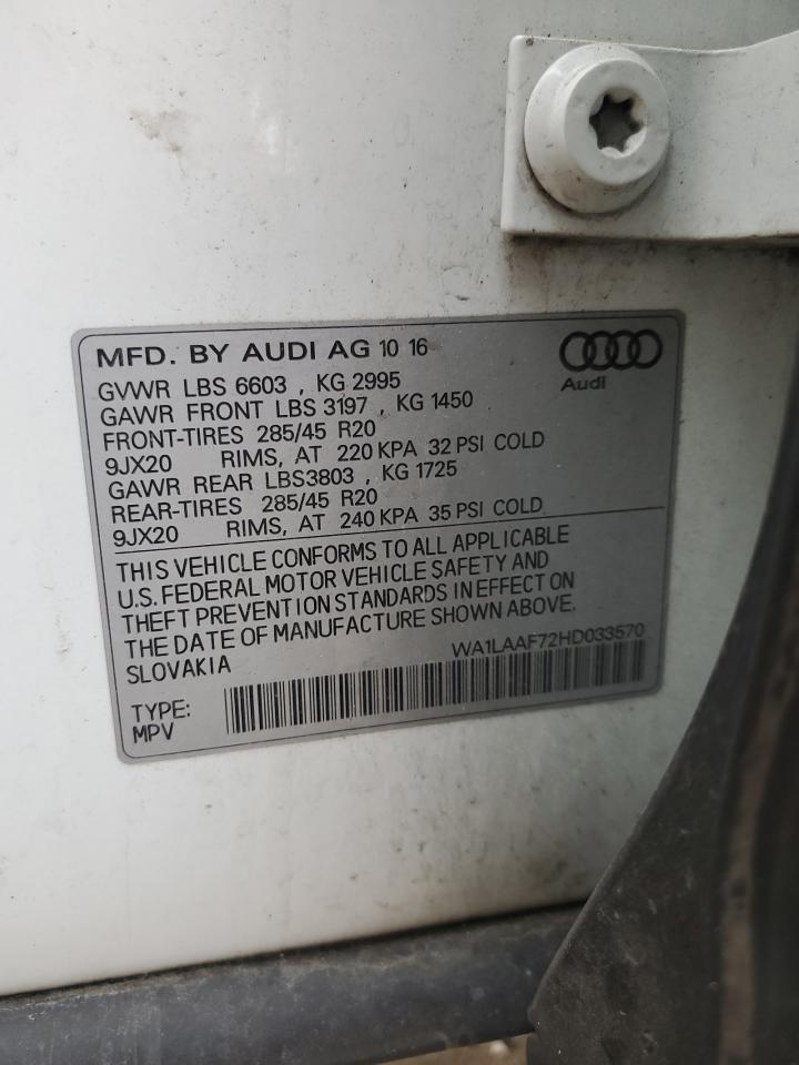 WA1LAAF72HD033570 2017 Audi Q7 Premium Plus