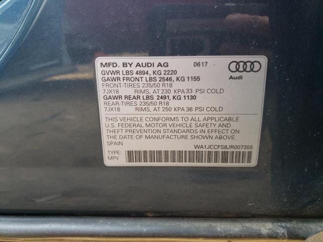 WA1JCCFS8JR007355 | 2018 AUDI Q3 PREMIUM