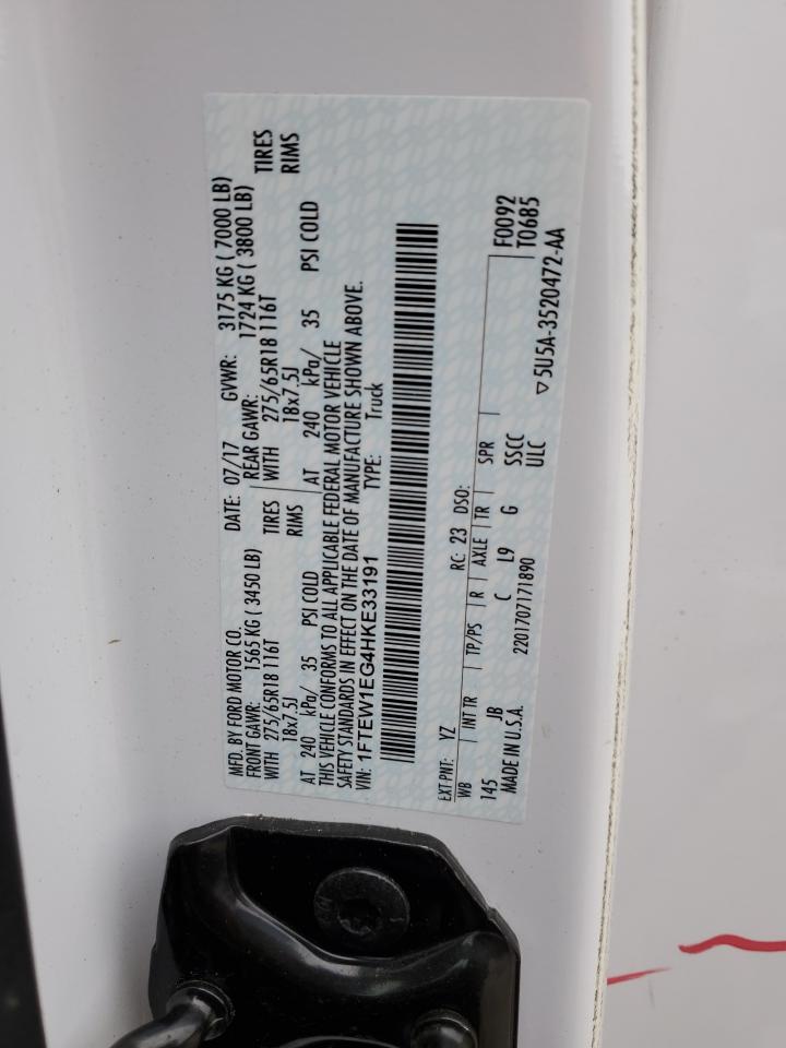 1FTEW1EG4HKE33191 FORD F-150 2017