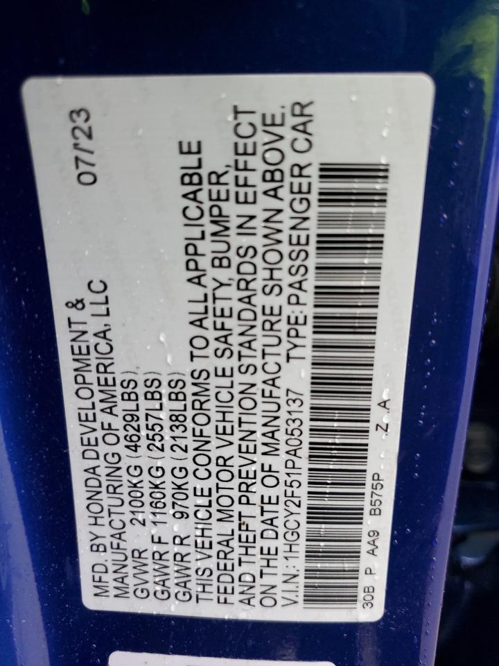 1HGCY2F51PA053137 HONDA ACCORD 2023