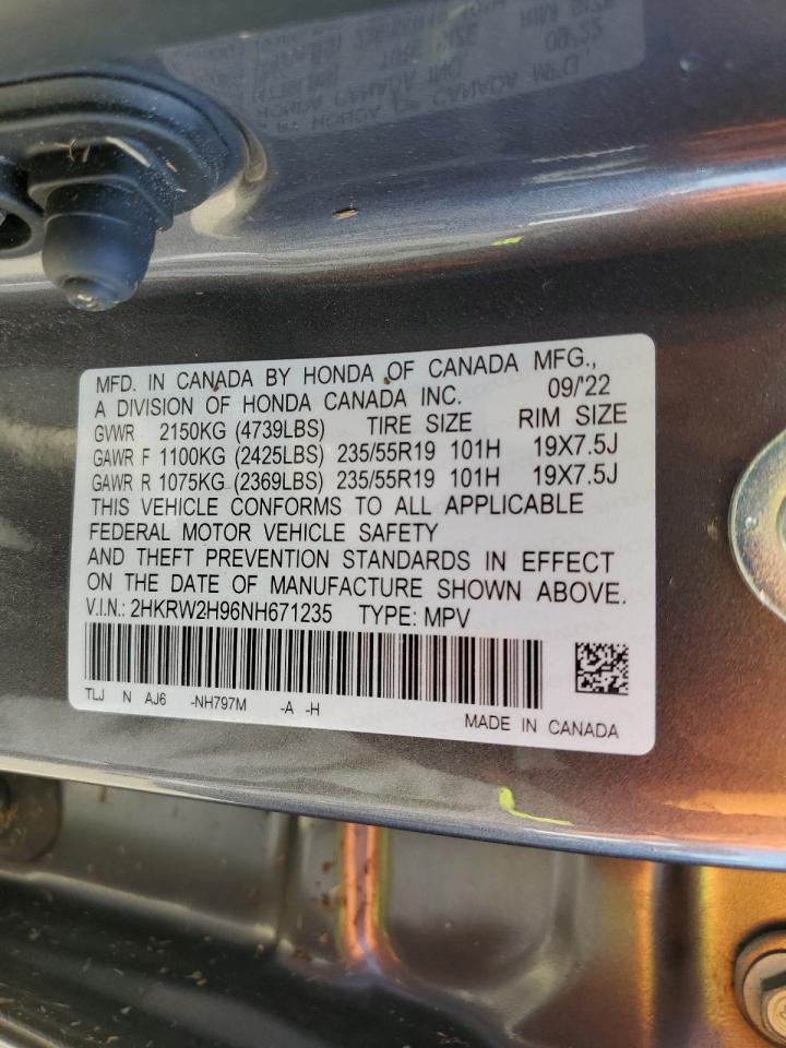 2HKRW2H96NH671235 HONDA CRV 2022