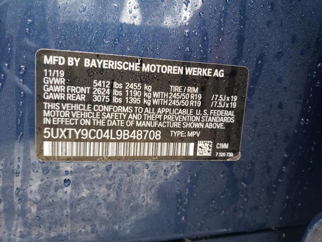 5UXTY9C04L9B48708 2020 BMW X3, photo no. 13