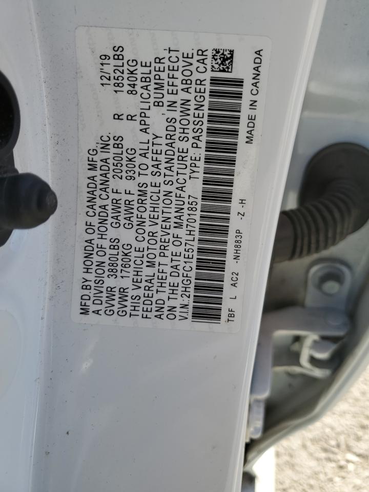 2HGFC1E57LH701857 HONDA CIVIC 2020