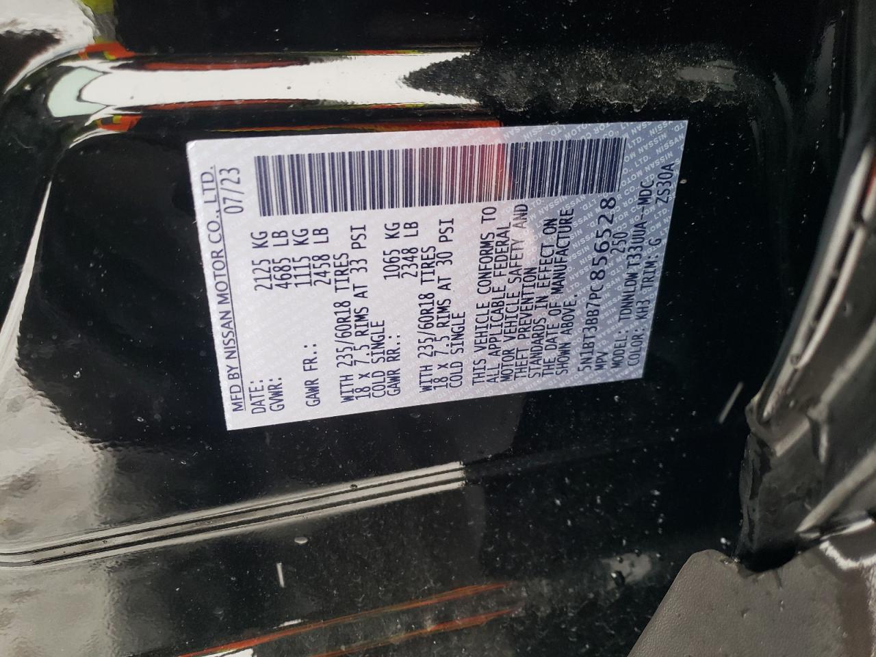5N1BT3BB7PC856528 NISSAN ROGUE 2023