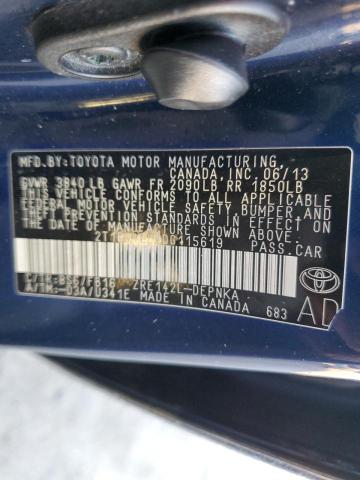 2T1BU4EE9DC115619 | 2013 Toyota corolla base