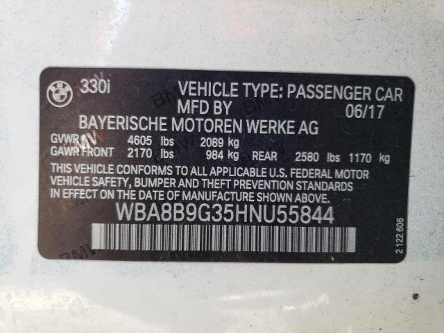 2017 BMW 330 I - WBA8B9G35HNU55844