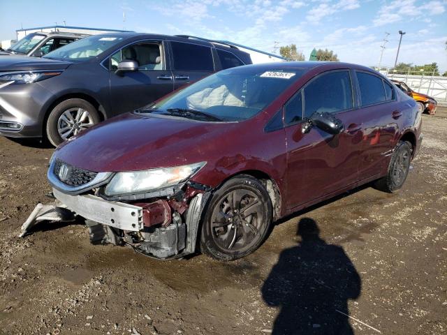 Lot #2421315906 2015 HONDA CIVIC LX salvage car