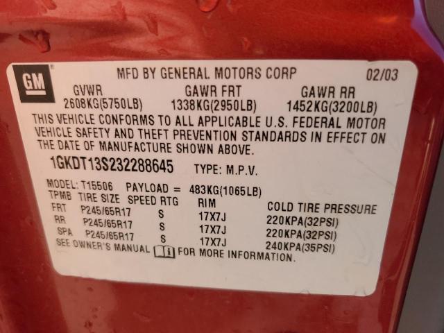 Image 13 of 2003 GMC Envoy salvage vehicle - Lot #82657143 at Copart