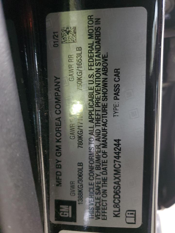 KL8CD6SAXMC744244 CHEVROLET SPARK 2021