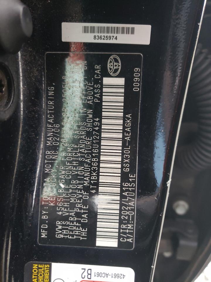 4T1BK36B16U127494 2006 Toyota Avalon Xl