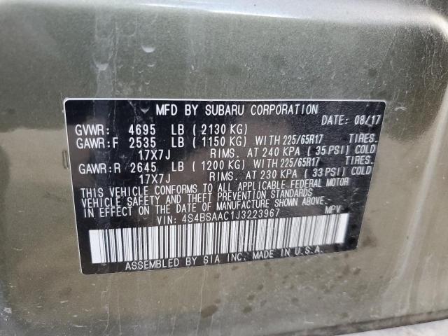 2018 SUBARU OUTBACK 2. - 4S4BSAAC1J3223967