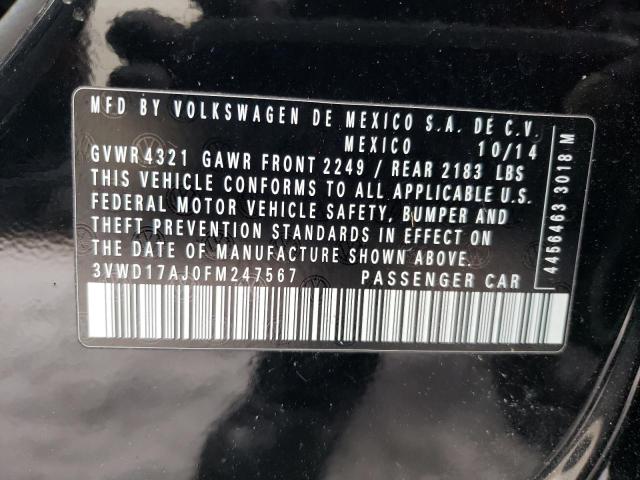 2015 VOLKSWAGEN JETTA SE - 3VWD17AJ0FM247567