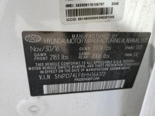 5NPD74LF8HH166172 | 2017 HYUNDAI ELANTRA SE