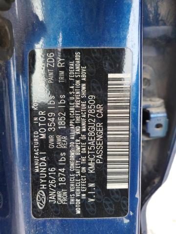 2016 Hyundai Accent Se VIN: KMHCT5AE8GU278509 Lot: 39453924