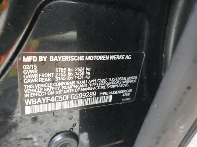 2015 BMW 740 LXI WBAYF4C50FGS99289
