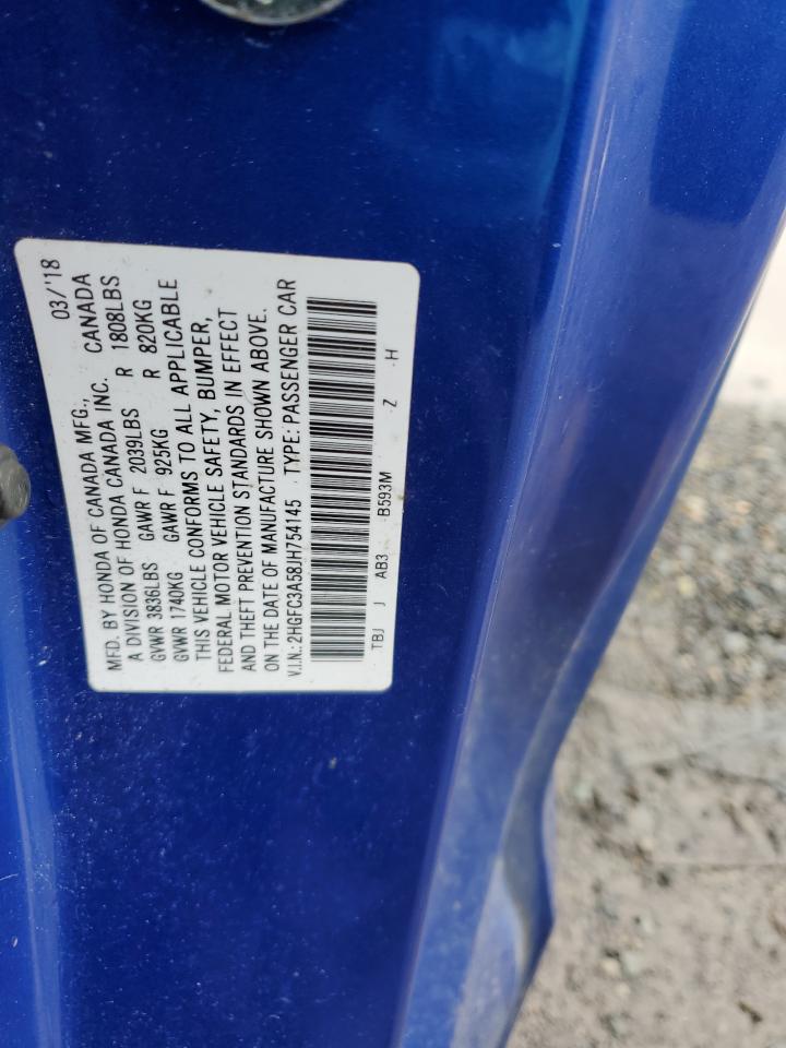2HGFC3A58JH754145 HONDA CIVIC 2018