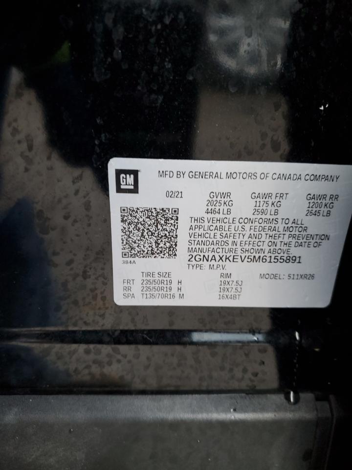 2GNAXKEV5M6155891 CHEVROLET EQUINOX 2021