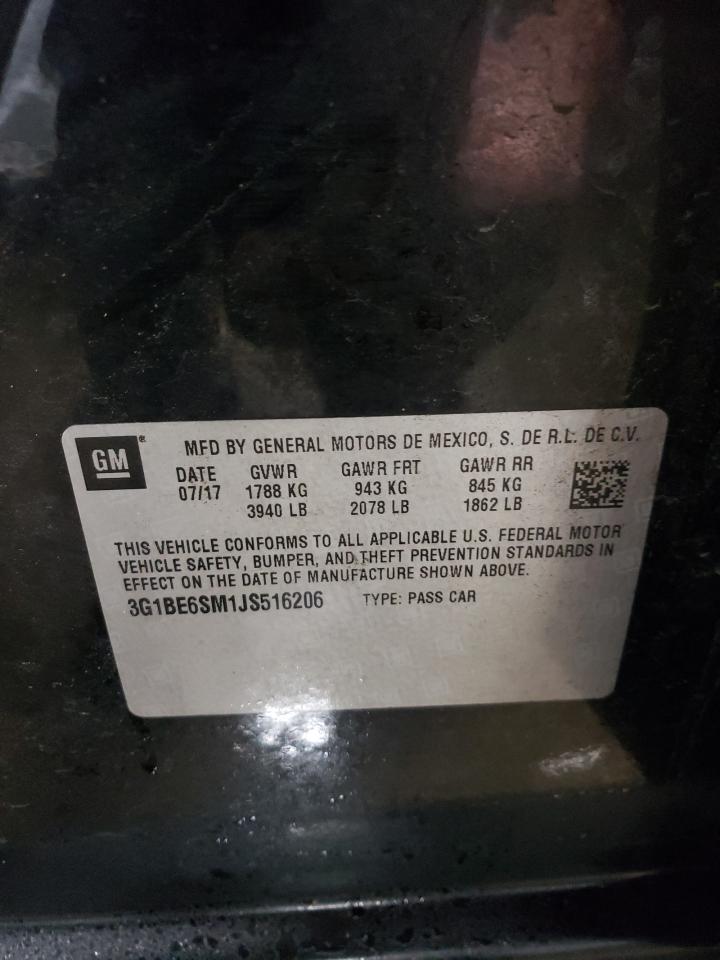 3G1BE6SM1JS516206 CHEVROLET CRUZE 2018