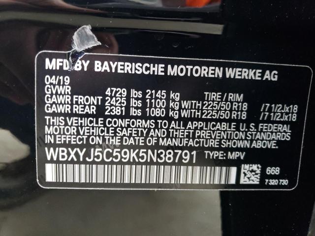 VIN WBXYJ5C59K5N38791 2019 BMW X2, Xdrive28I no.12