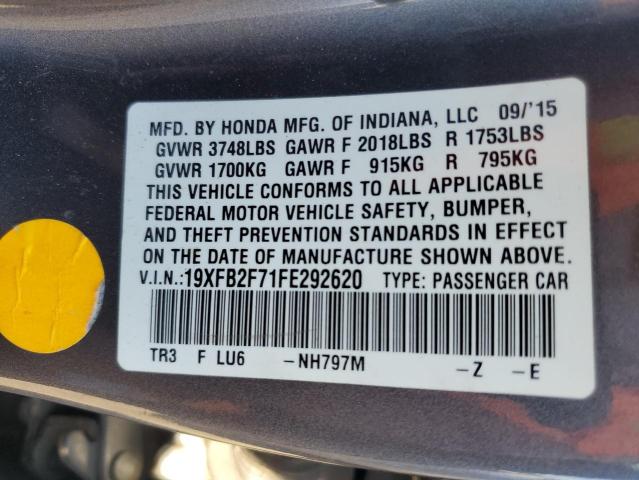 2015 HONDA CIVIC 4D 19XFB2F71FE292620