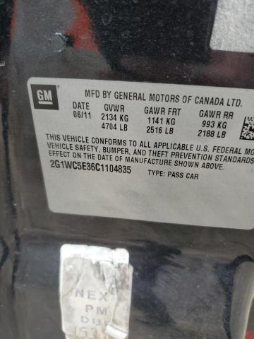 2012 Chevrolet Impala Ltz VIN: 2G1WC5E36C1104835 Lot: 82917953