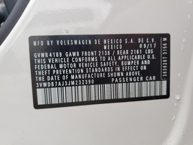 2018 VOLKSWAGEN JETTA SE - 3VWDB7AJ3JM232390